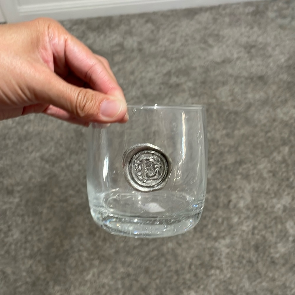 Double old fashion glass “E” stamp